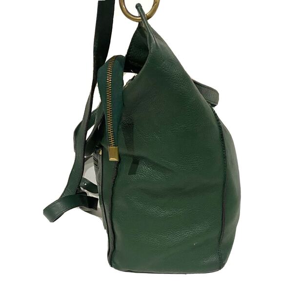Innue Green Leather Purse Crossbody Shoulder Bag Convertible Made In Italy - Picture 2 of 9